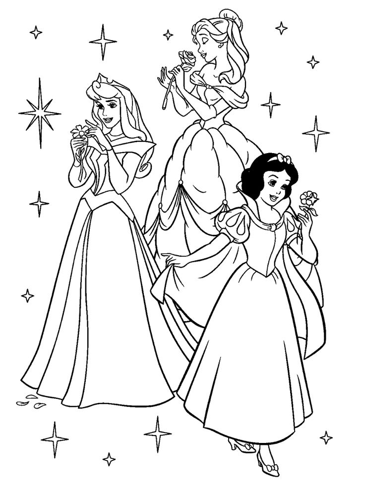 disney princess coloring pages to print