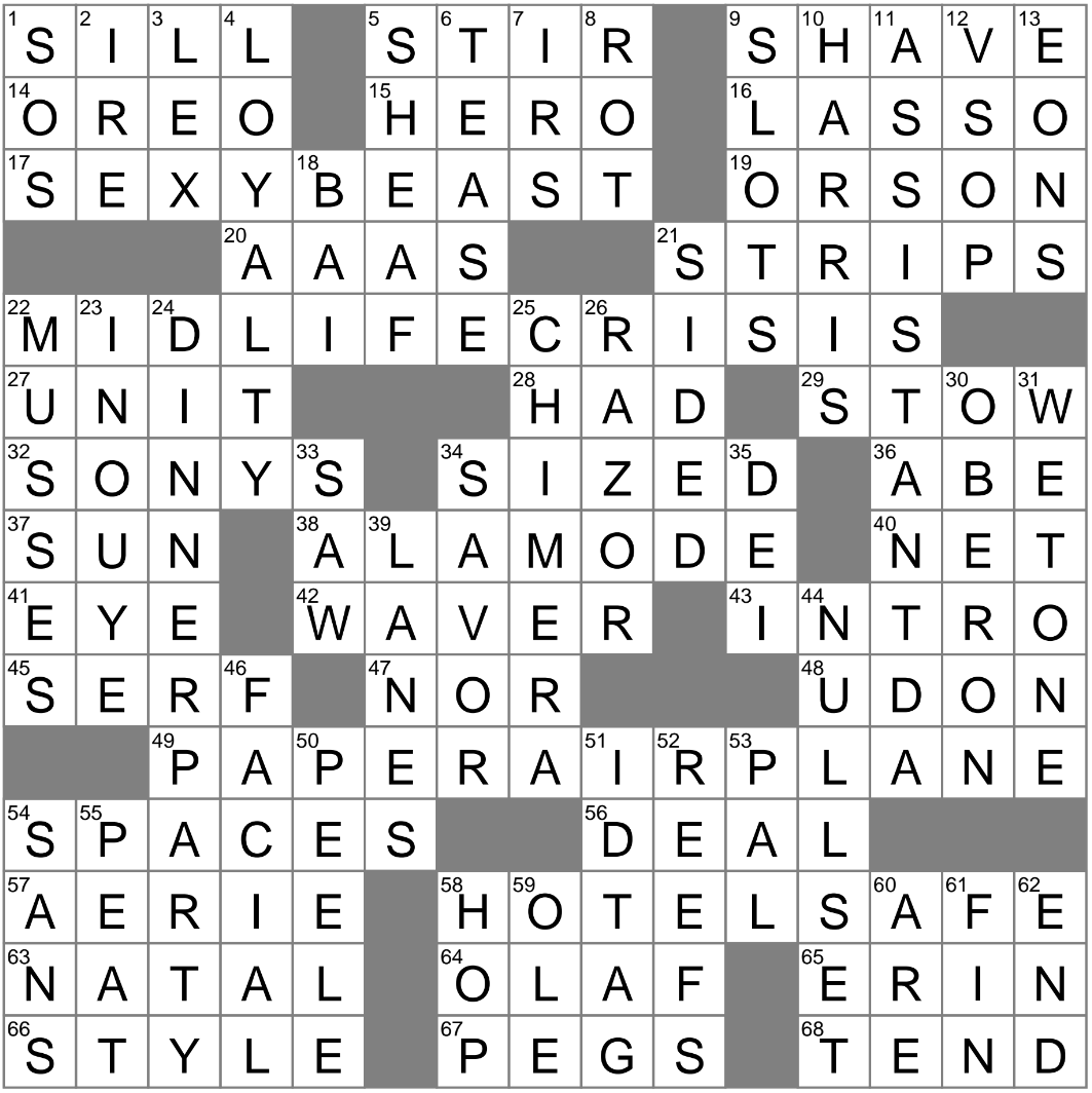 distinctive accent crossword