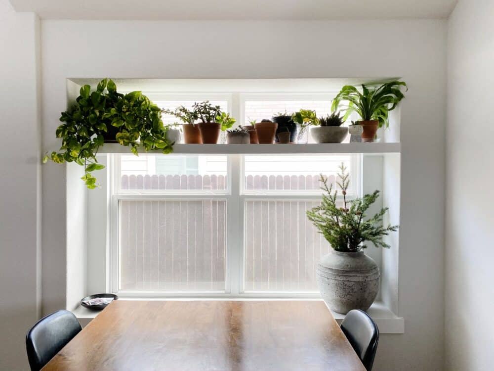 diy window plant shelf