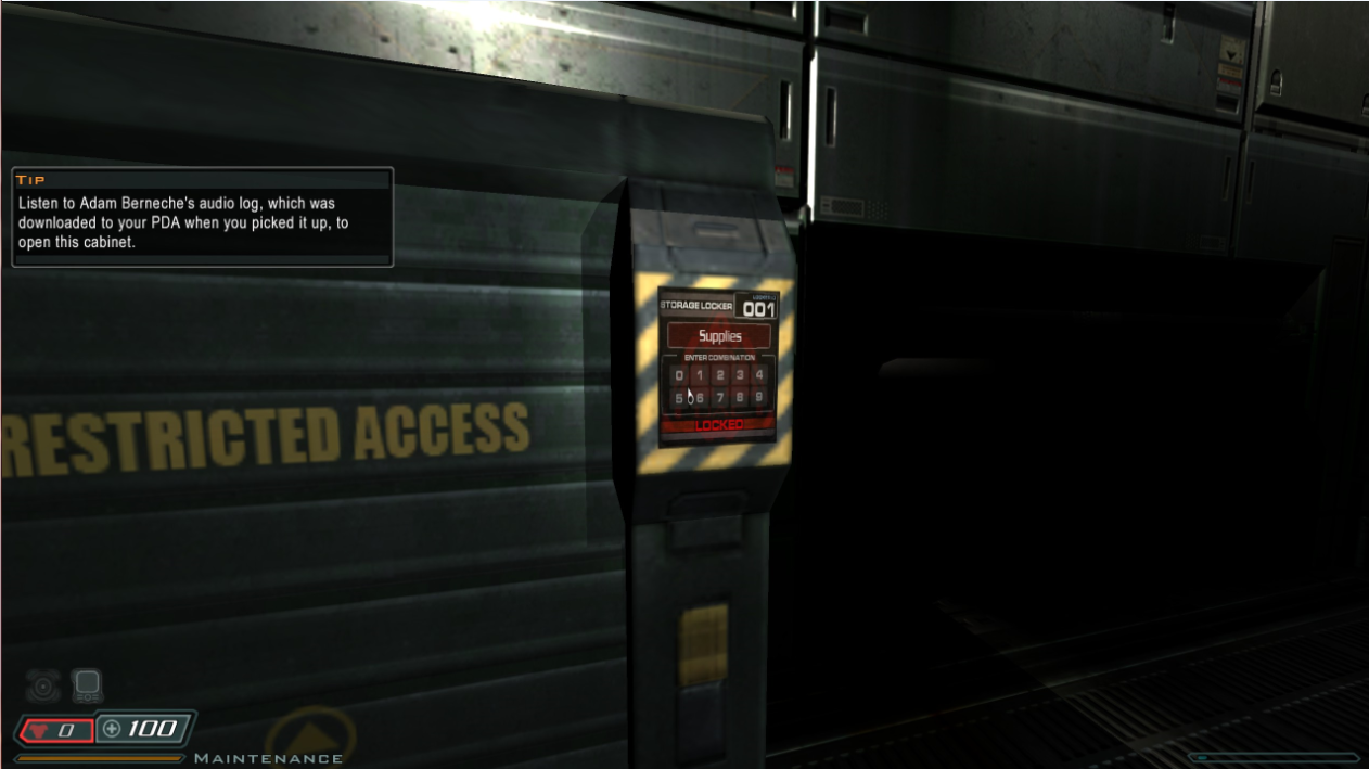 doom 3 locker codes