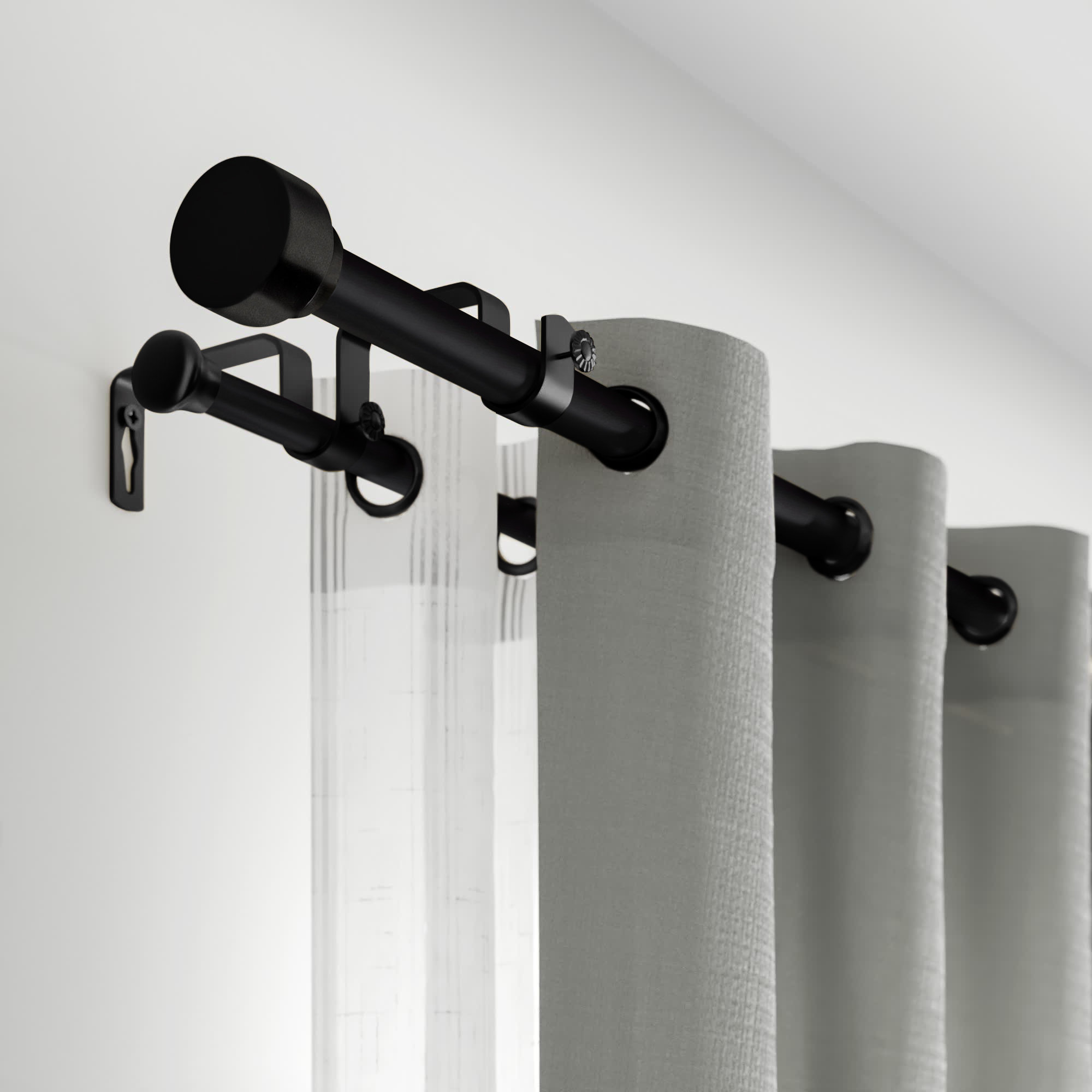 double curtain hardware