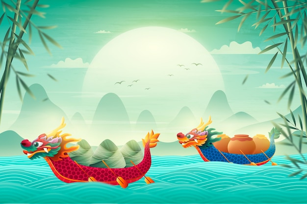 dragon boat wallpaper