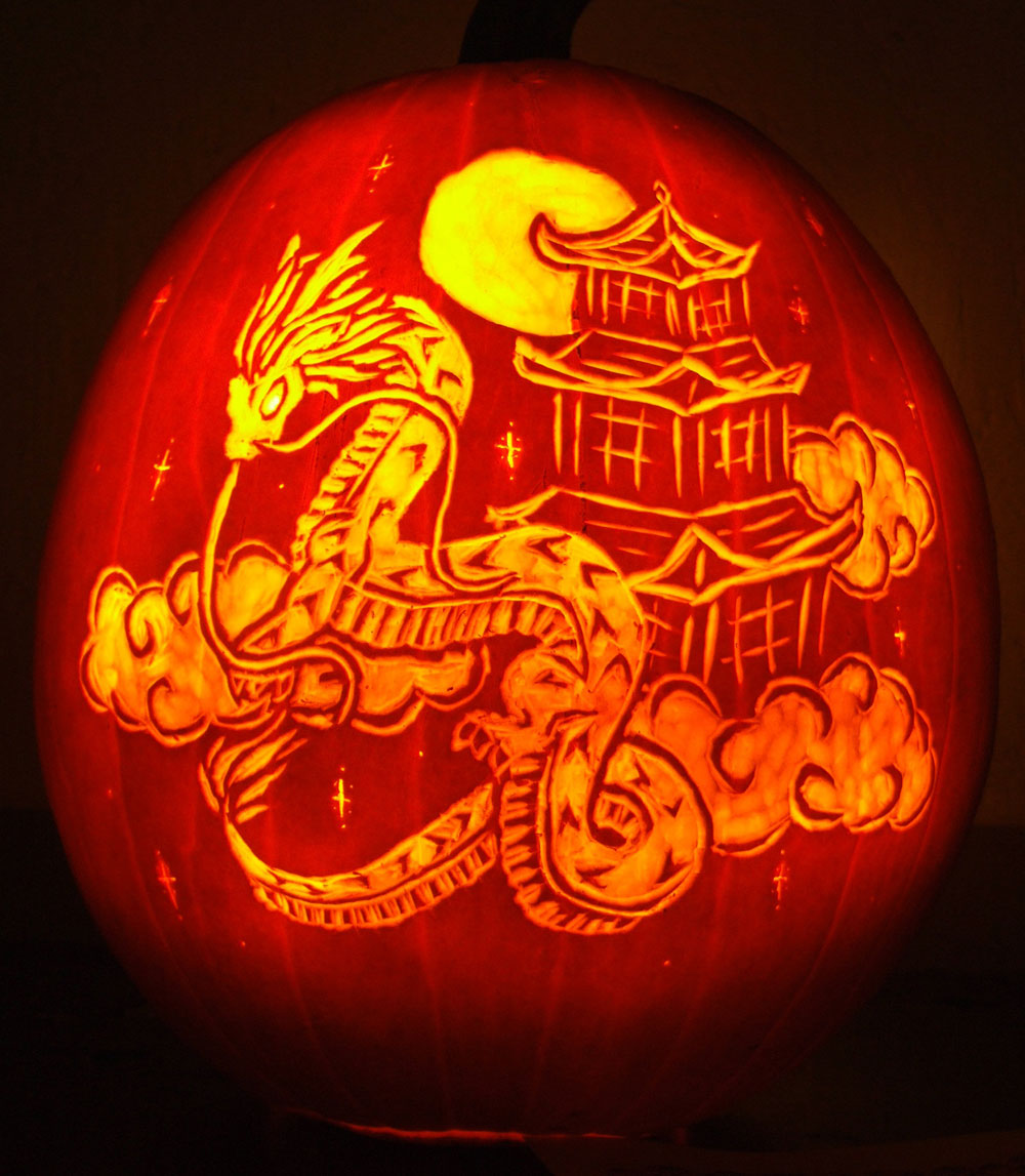 dragon pumpkin carving patterns