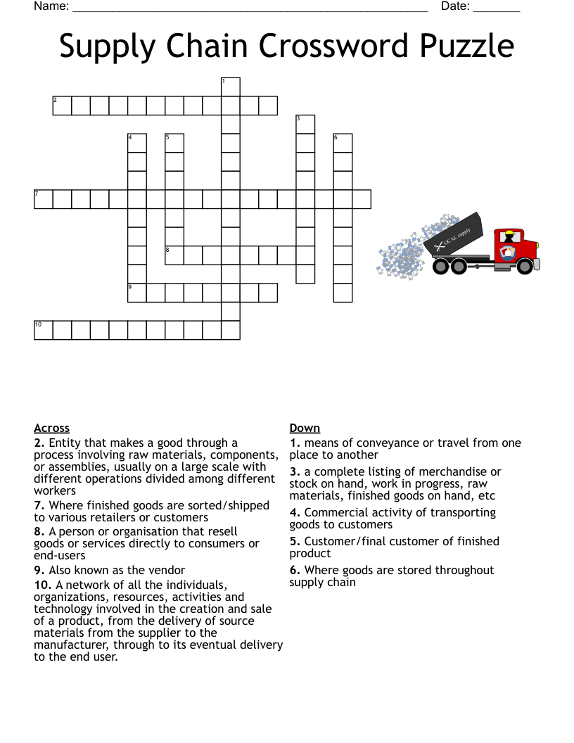 drainage of supply crossword