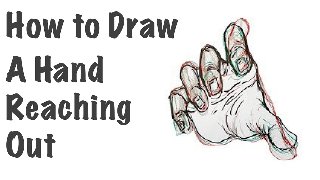 drawing of a hand reaching out