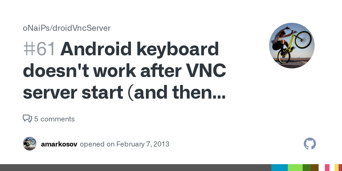 droid vnc server could not start server