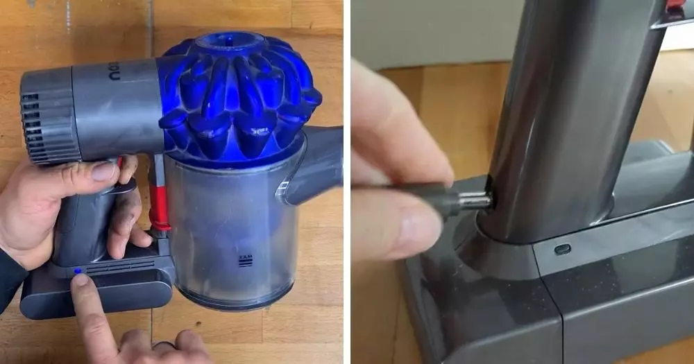 dyson v6 flashing blue light