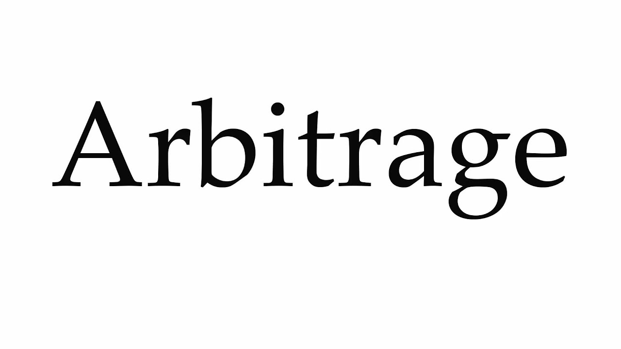 arbitrage pronunciation