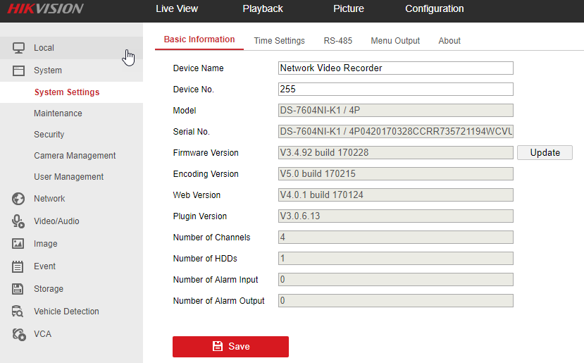 hikvision ip camera default password