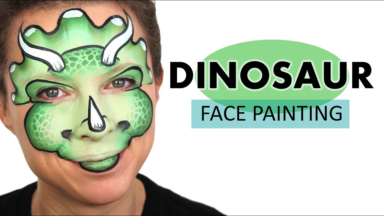 face painting dinosaur easy