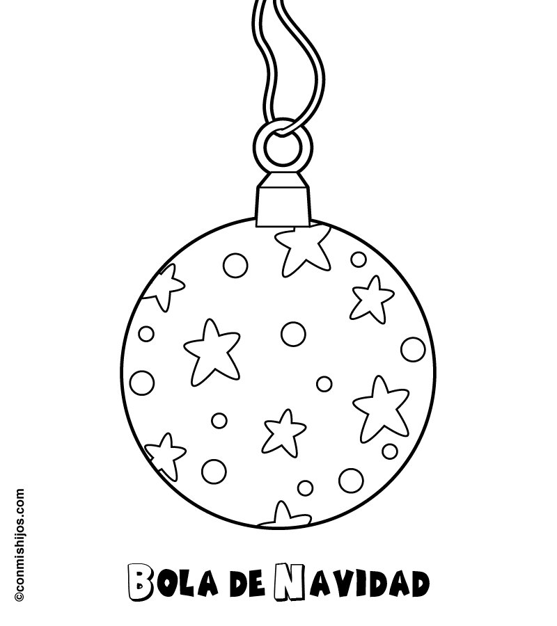 bola de navidad para colorear e imprimir