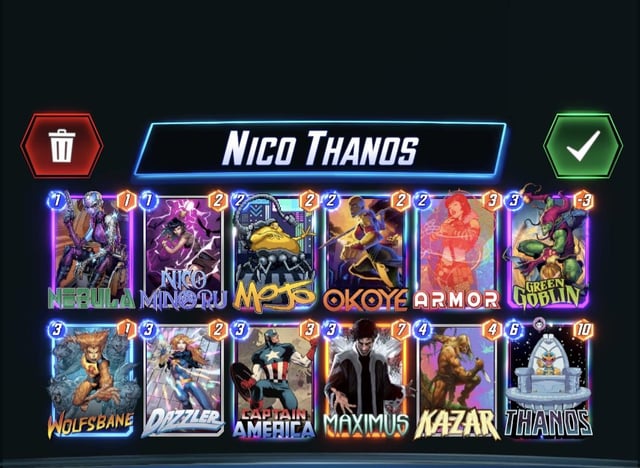 nico deck marvel snap