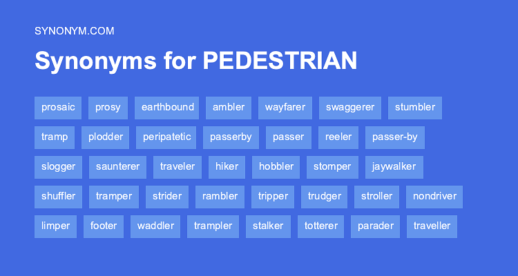 pedestrian synonym