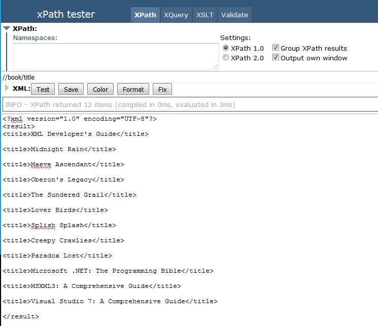 online xpath