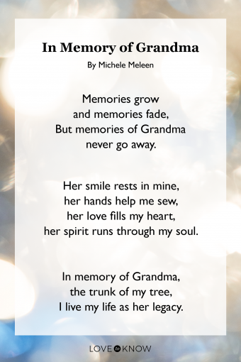 grandmother poems for funeral