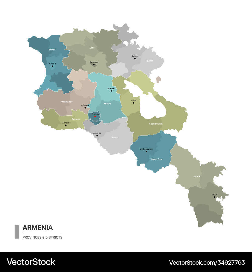 armenia map vector