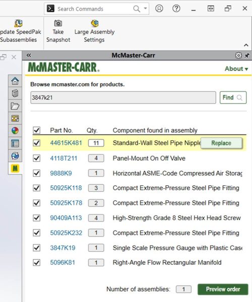 solidworks mcmaster add in