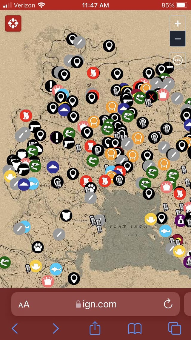 red dead interactive map