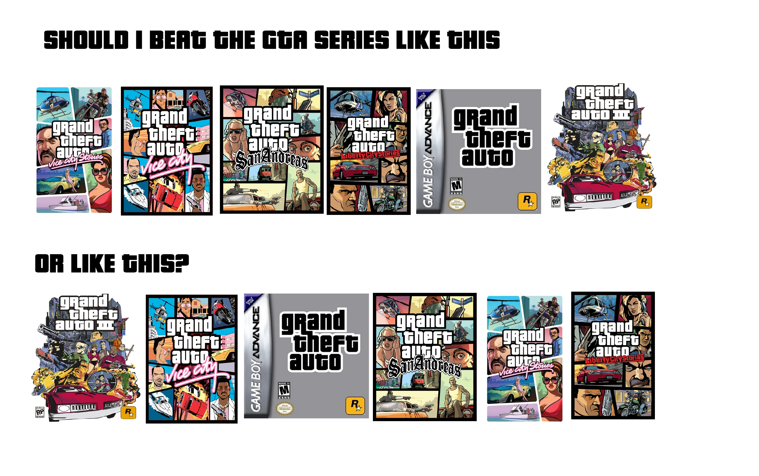 grand theft auto release order