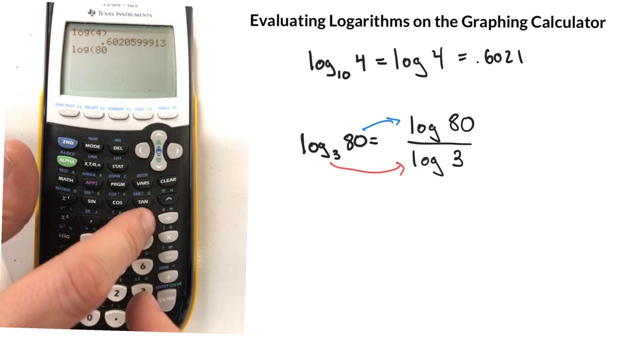 how to use log on ti 84