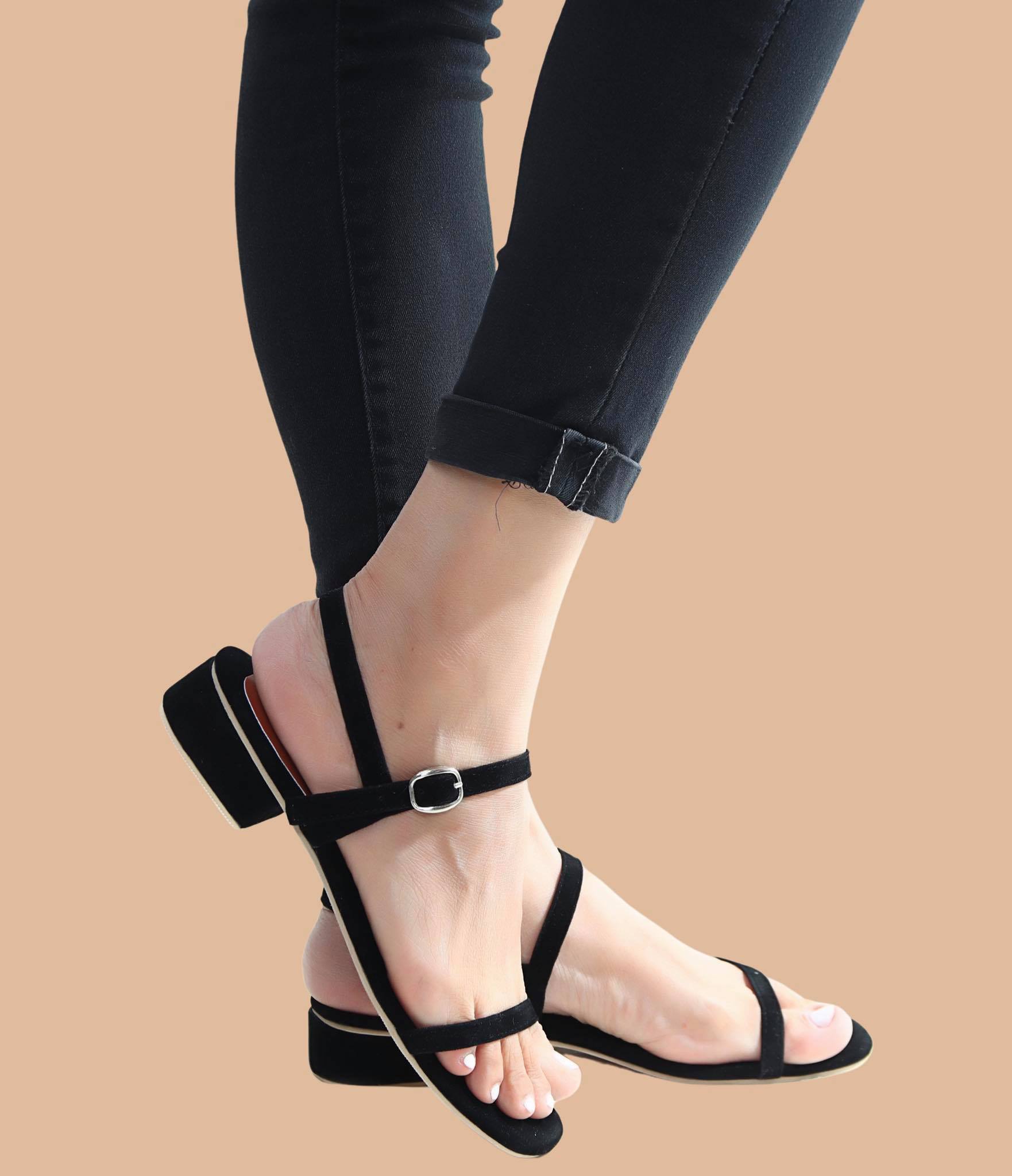 one inch heel sandals