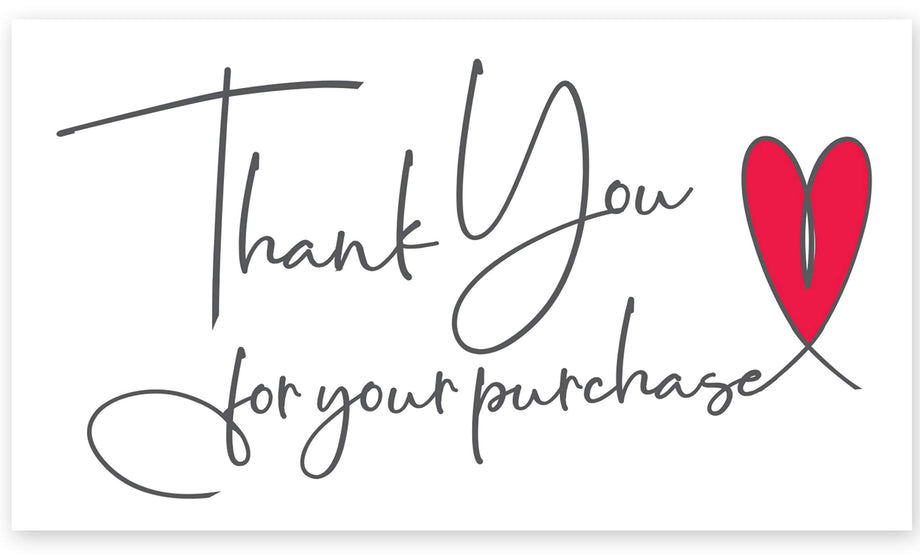 thank you for your purchase cards