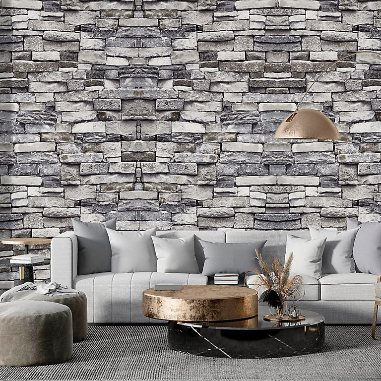 stone effect wallpaper 3d