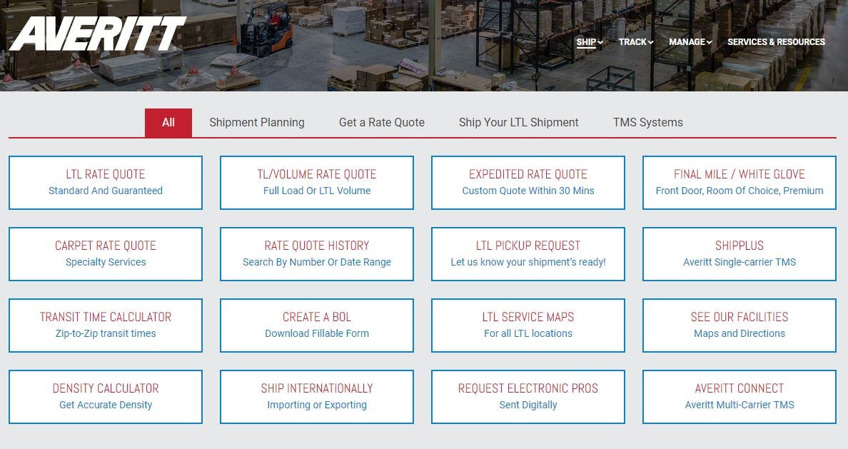 averitt ltl tracking