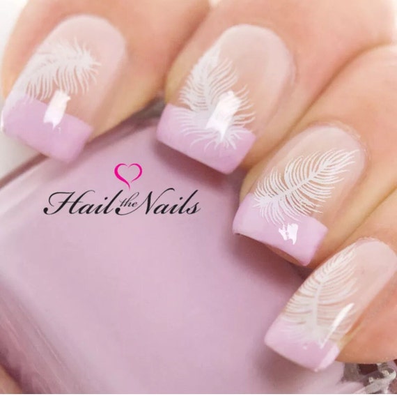 feather nail designs