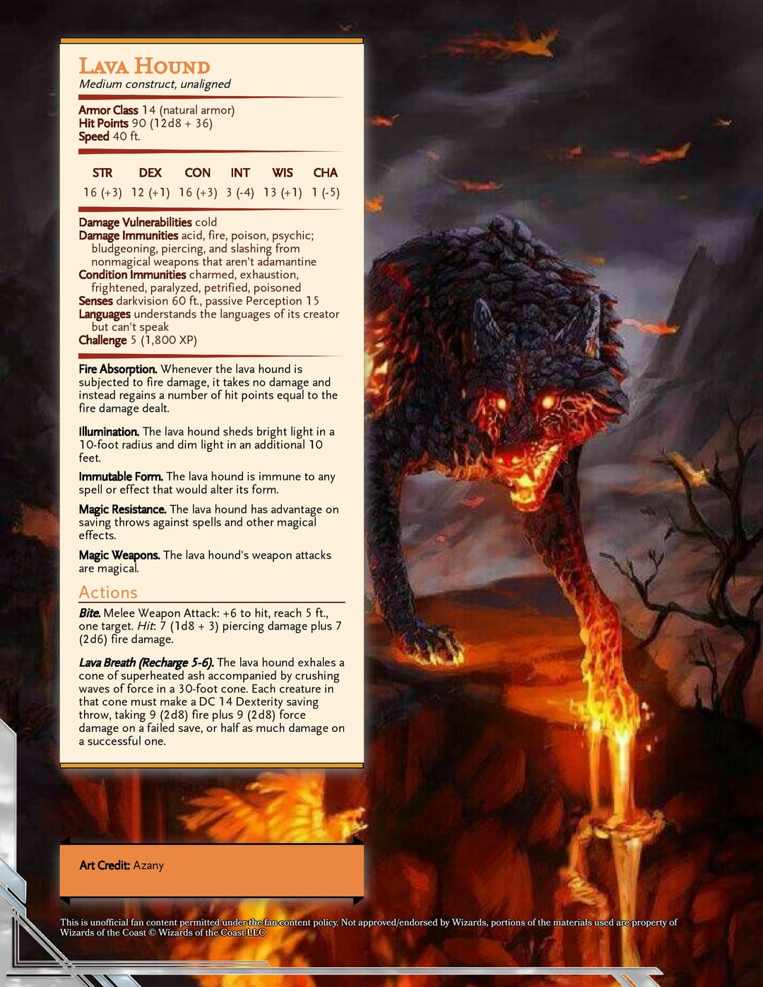 lava damage 5e