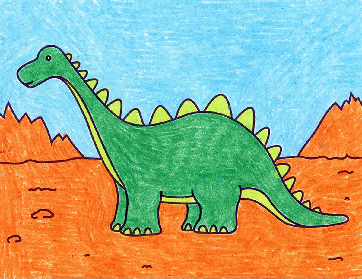 easy dinosaur drawing