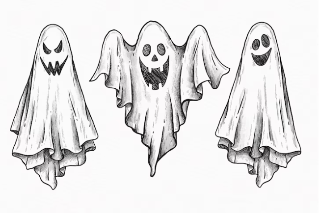 easy scary halloween drawings