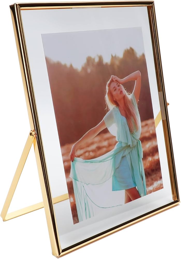 floating picture frame gold