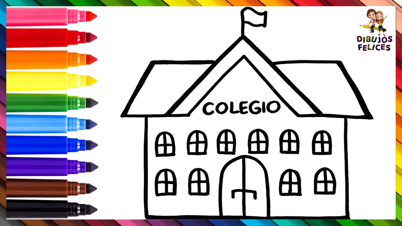 dibujos para colorear colegio