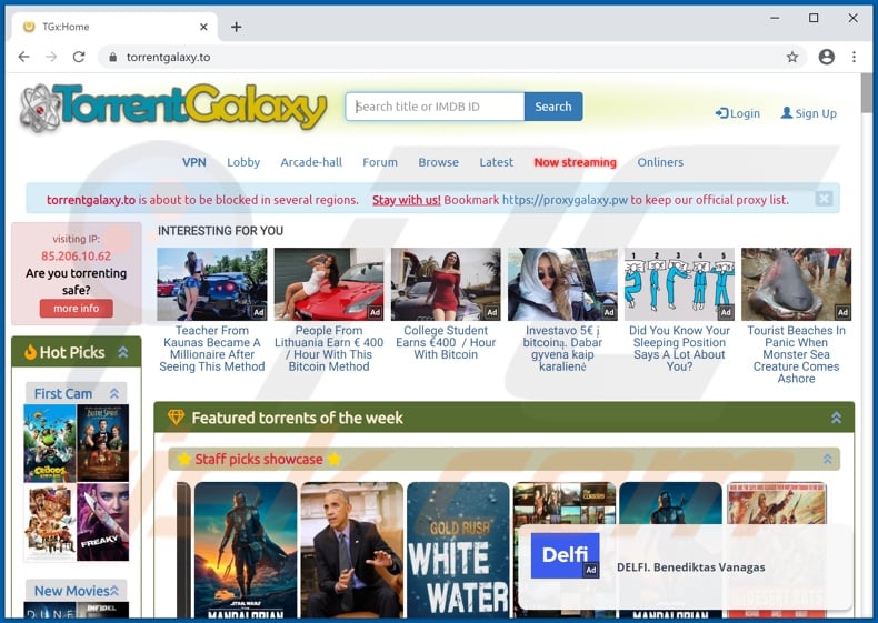 torrentgalaxy search engine