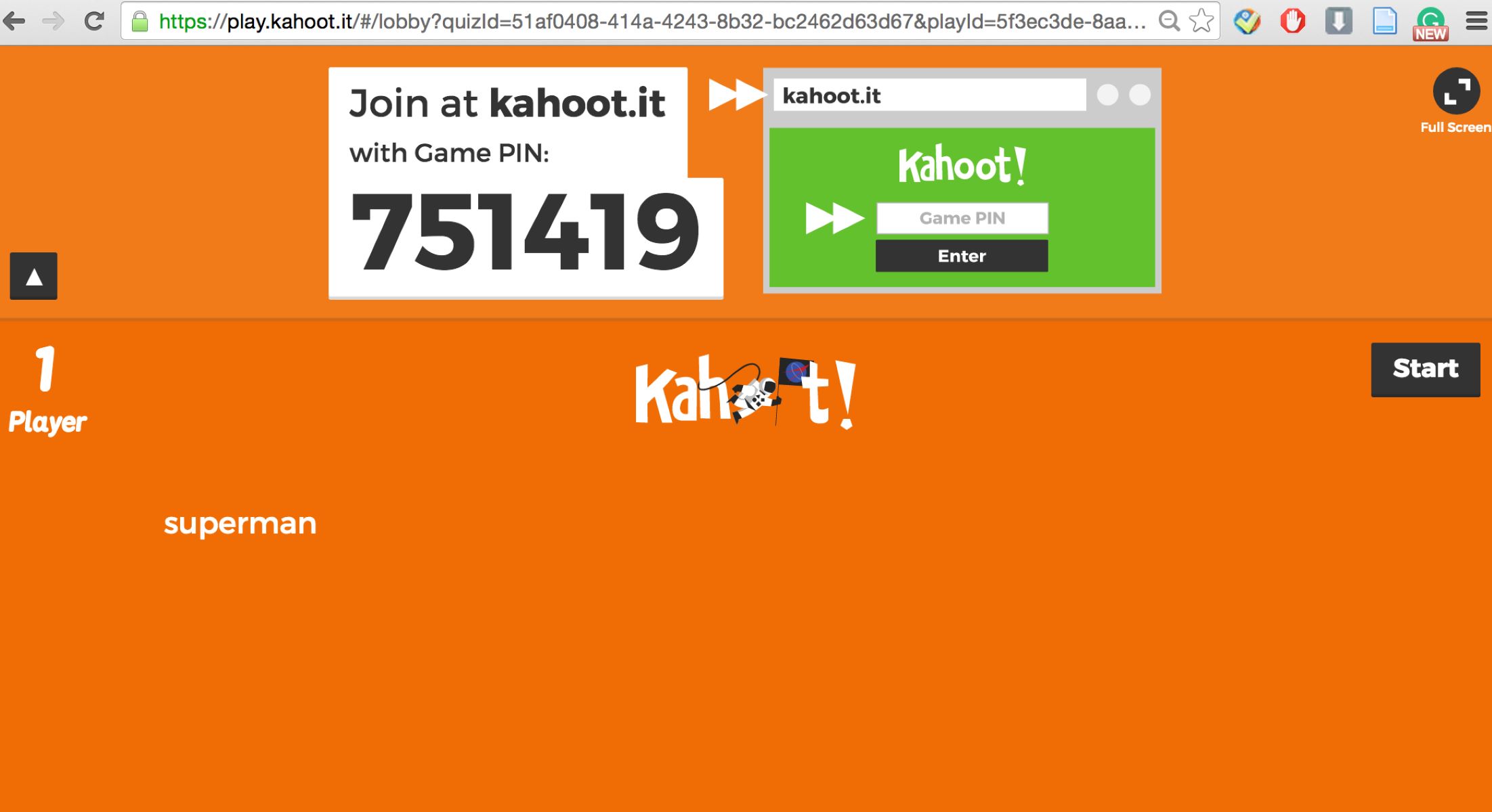 kahoot active game pins