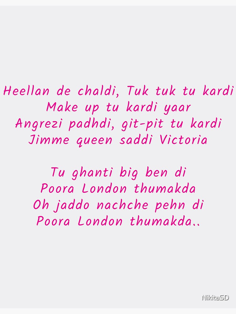 thumakda lyrics