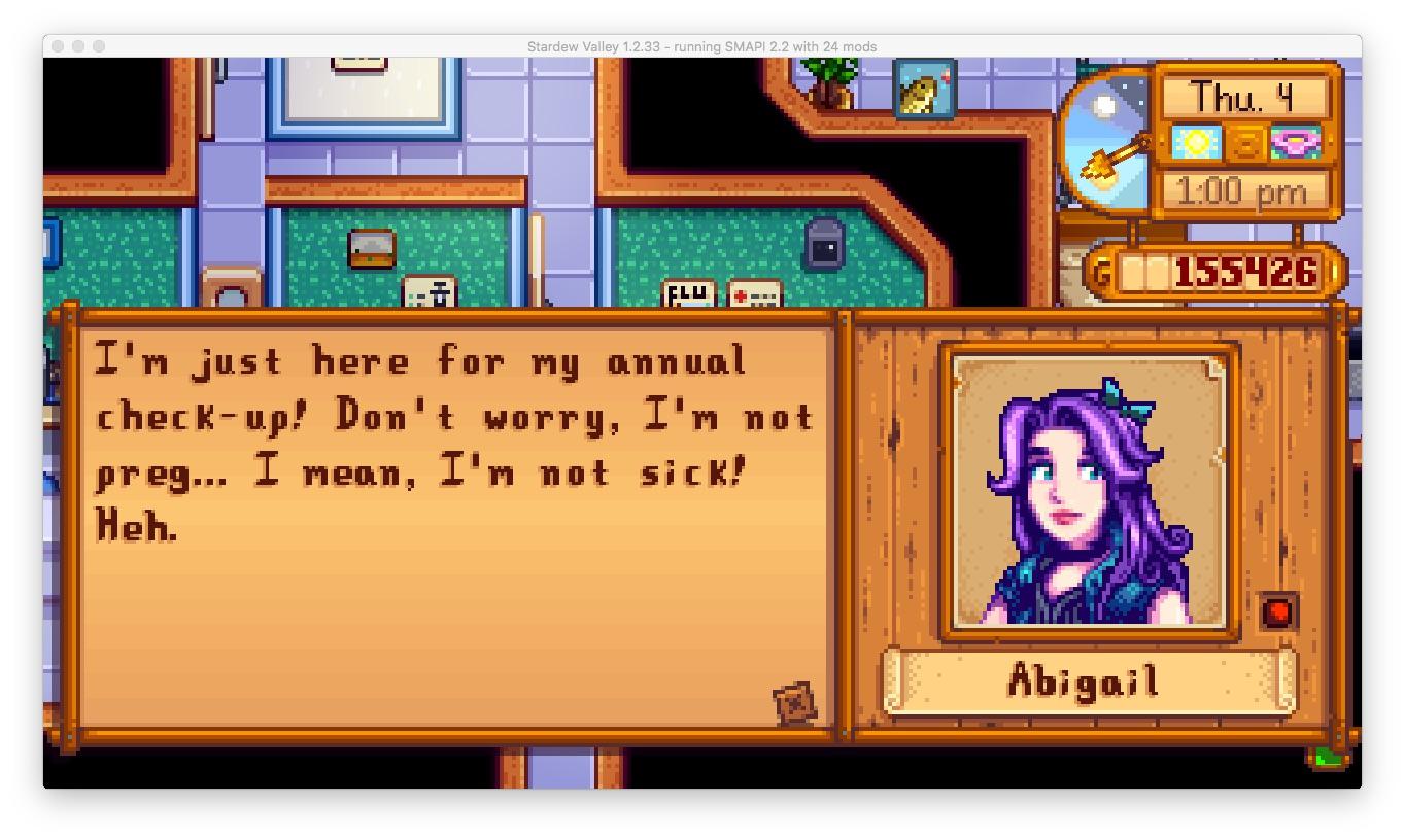 stardew valley abigail pregnant