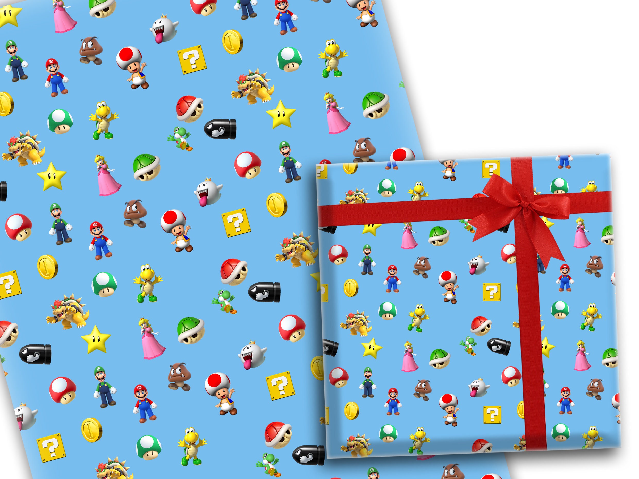 super mario gift wrap