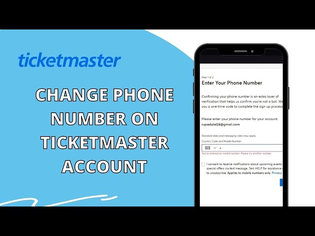 how to change phone number on ticketmaster