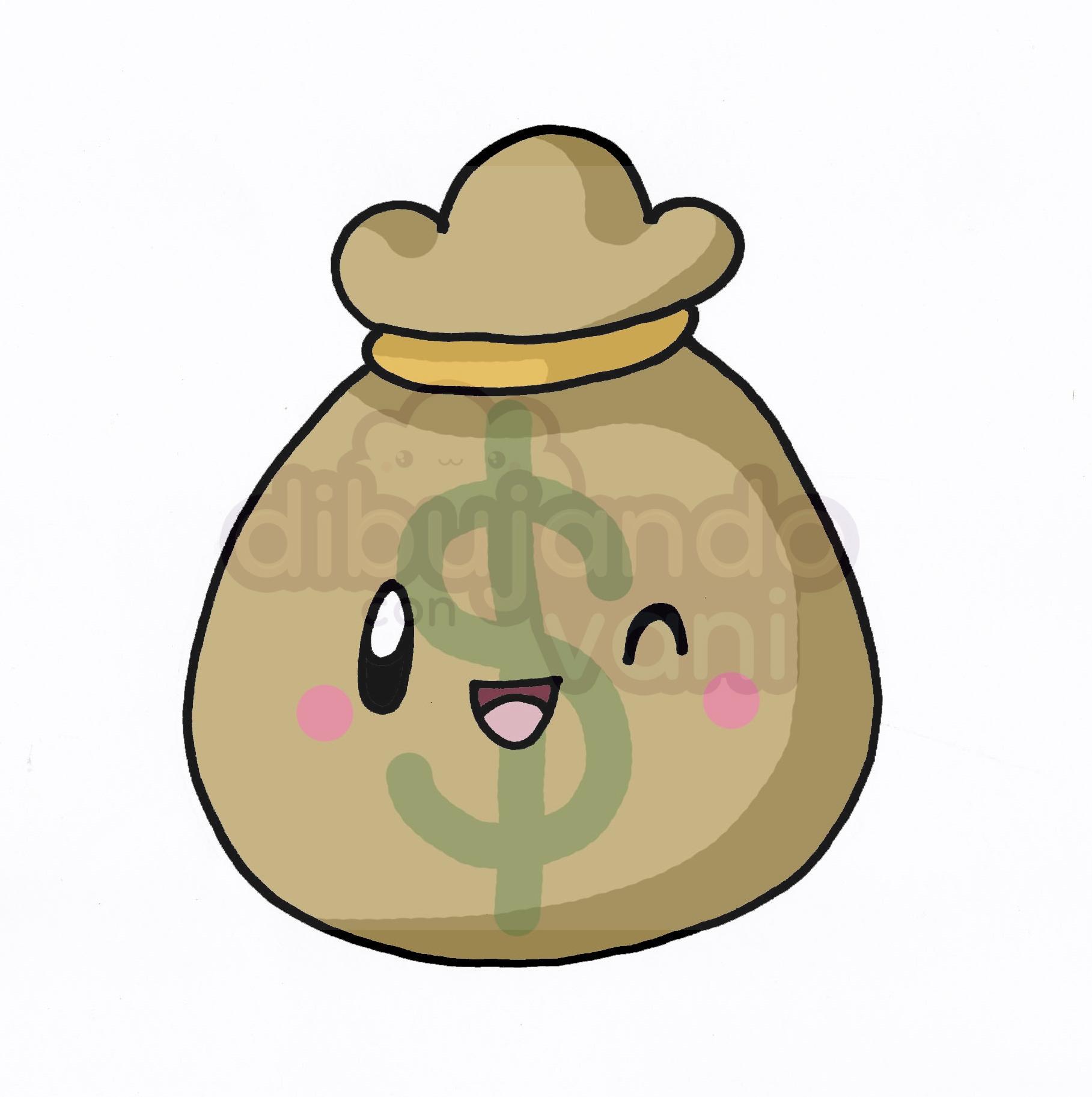 dibujo dinero kawaii