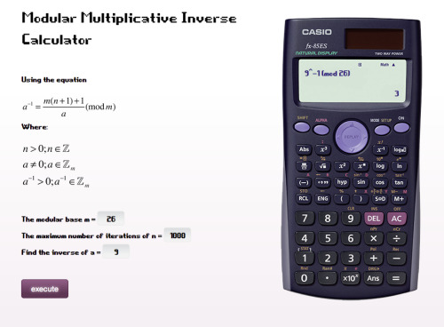 modulo inverse calculator