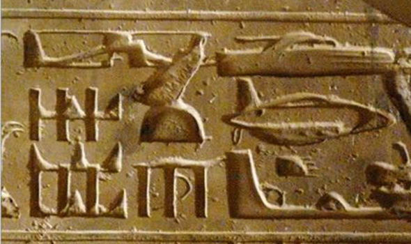 egyptian hieroglyphics spaceship