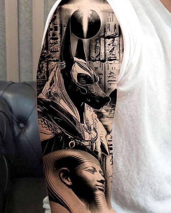 egyptian sleeve tattoo