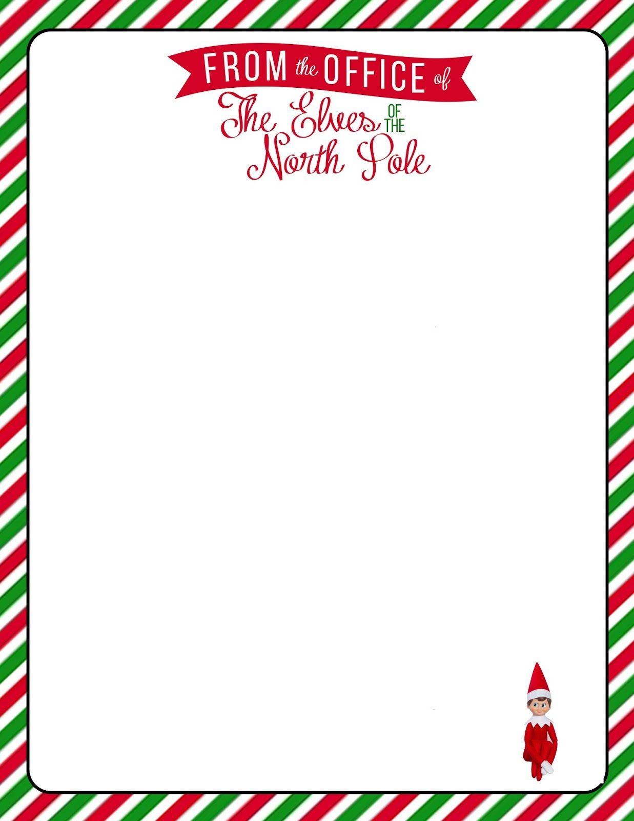 elf on shelf letter template