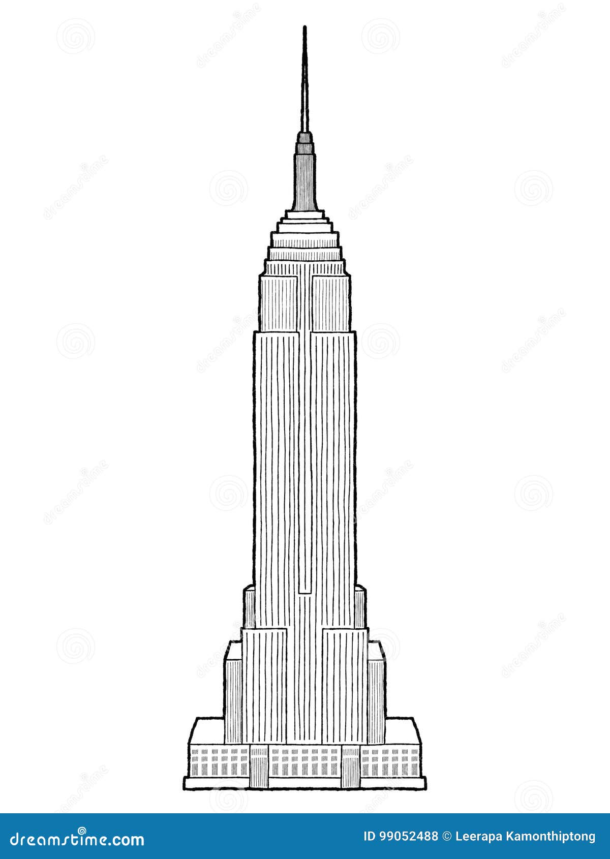 empire state building line drawing