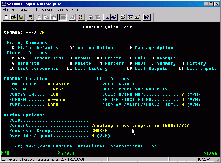 endevor mainframe