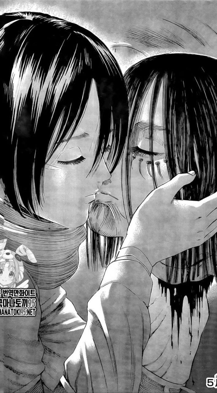 eren mikasa kiss