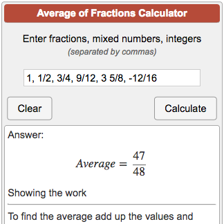 estimating fractions calculator