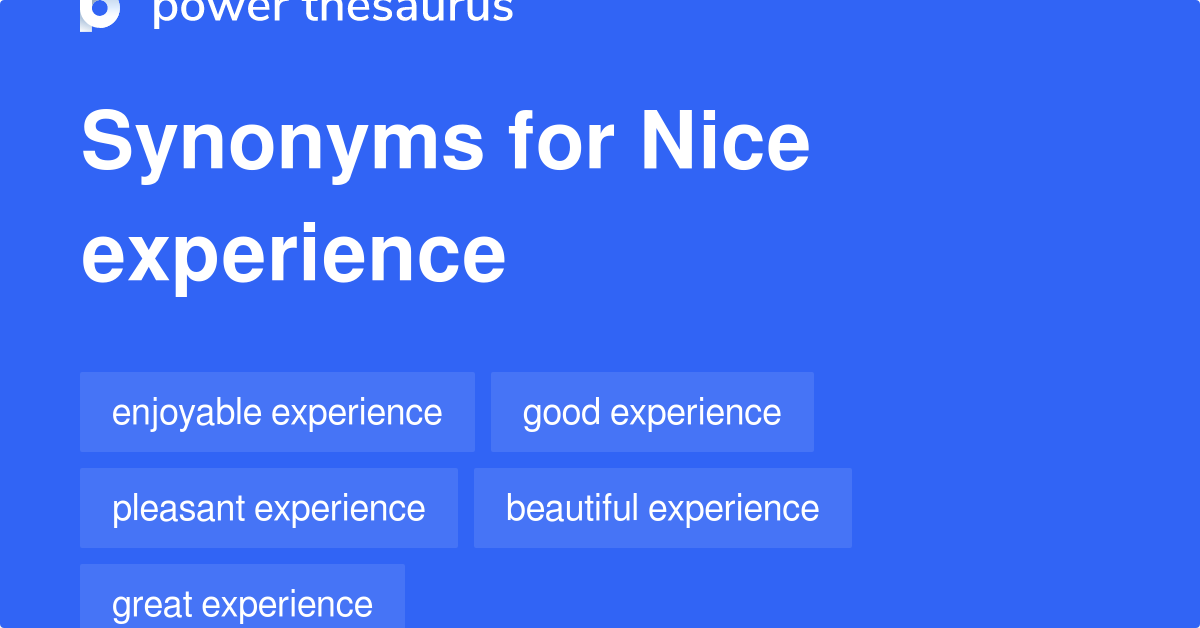 experience with synonym